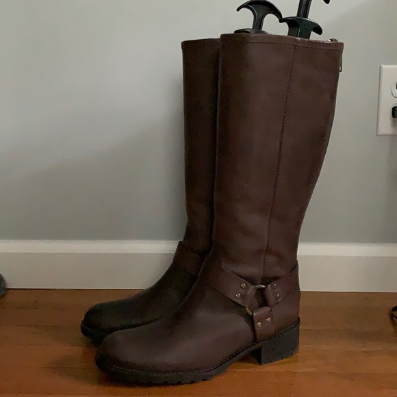 L.L. Bean Shoes - LL Bean Brown Leather Riding Boots Rustic Harness